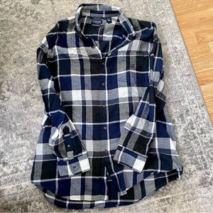 Chaps Mens Flannel Button Down